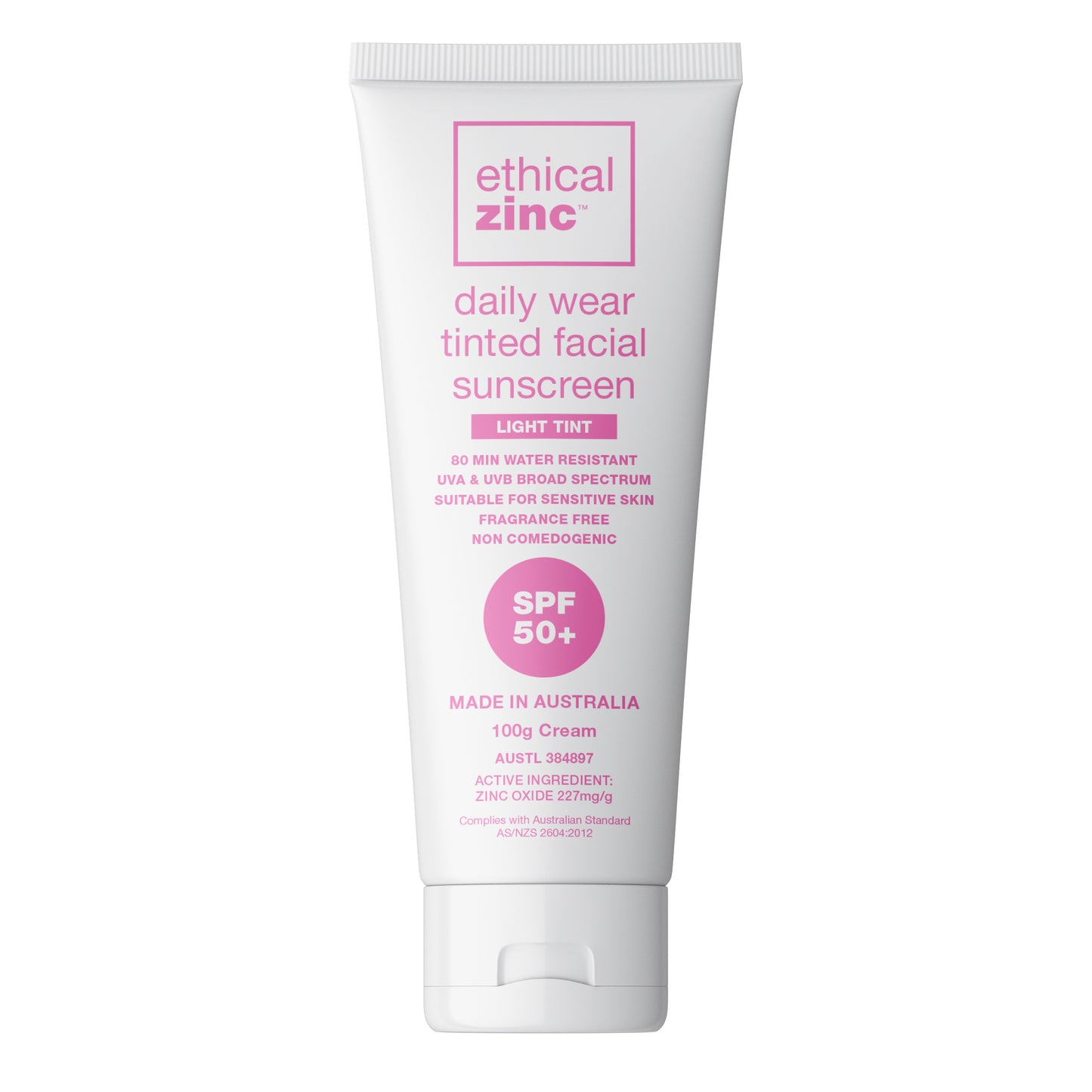 Ethical Zinc SPF50+ Daily Wear Tinted Facial Sunscreen - Light Tint