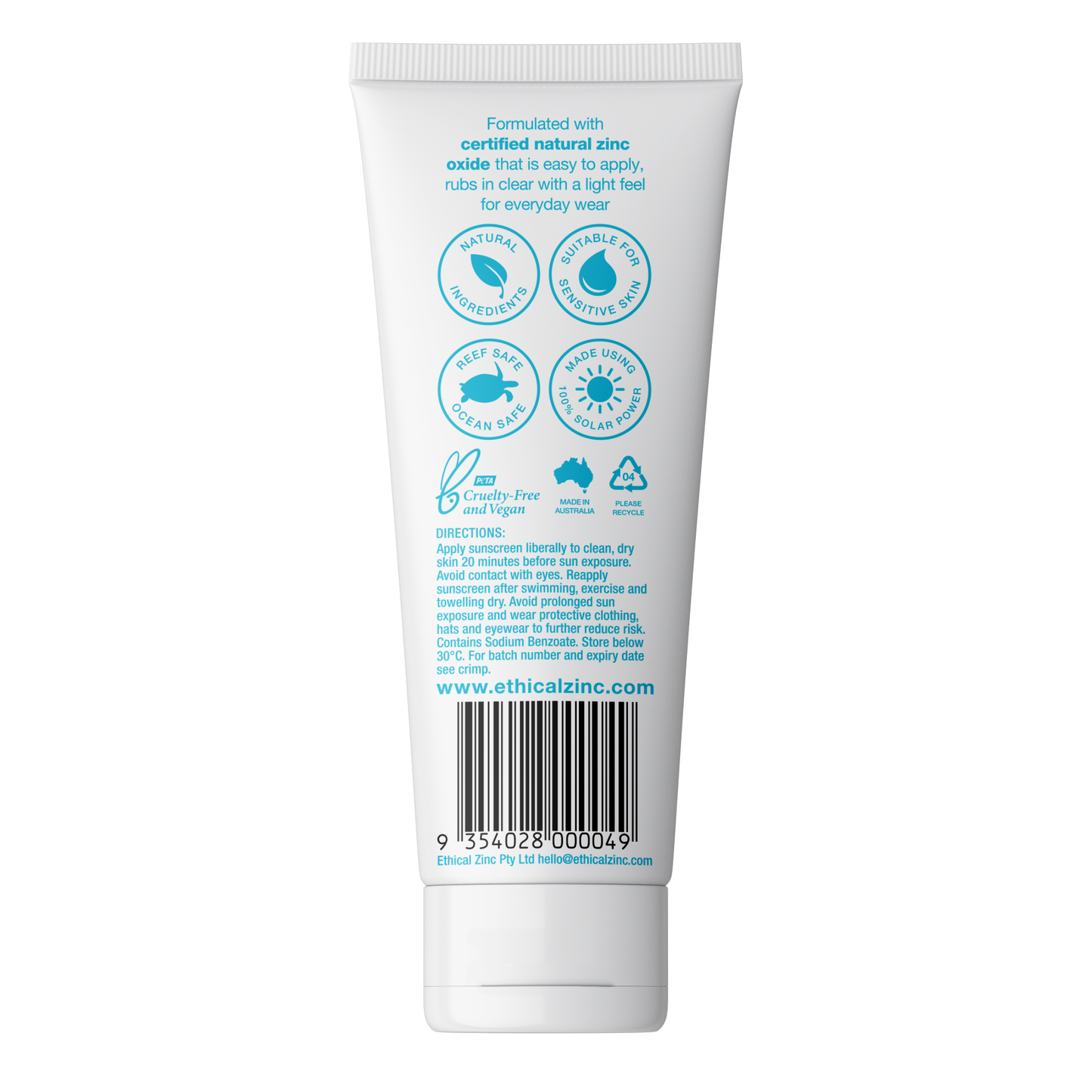 Ethical Zinc SPF50+ Daily Wear Light Sunscreen